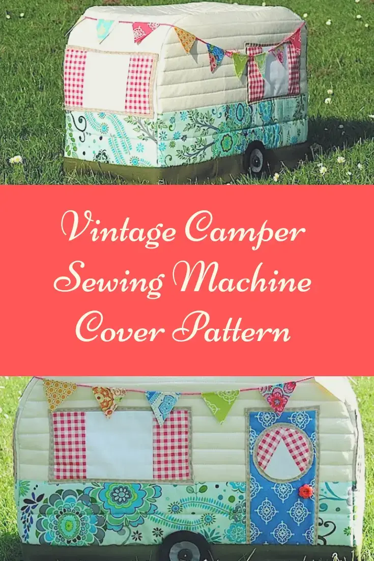 Vintage Caravan Sewing Machine Cover Pattern 