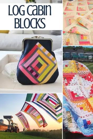 Log Cabin Quilt Blocks | Sewing with Scraps