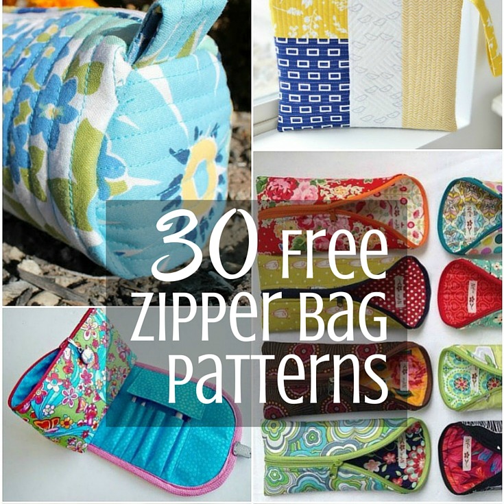 Free zipper best sale pouch pattern pdf