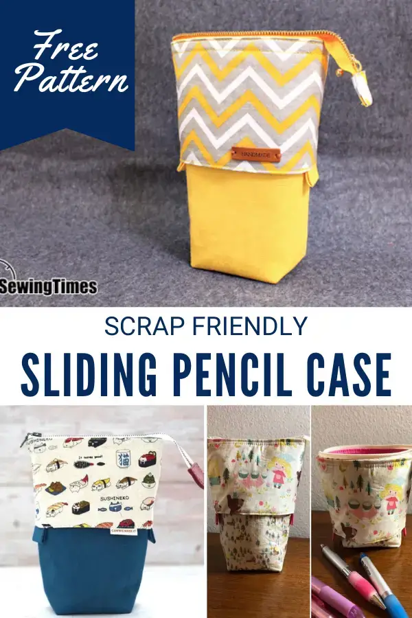 DIY Standing Zippered Pencil Pouch Free Sewing Pattern + Video