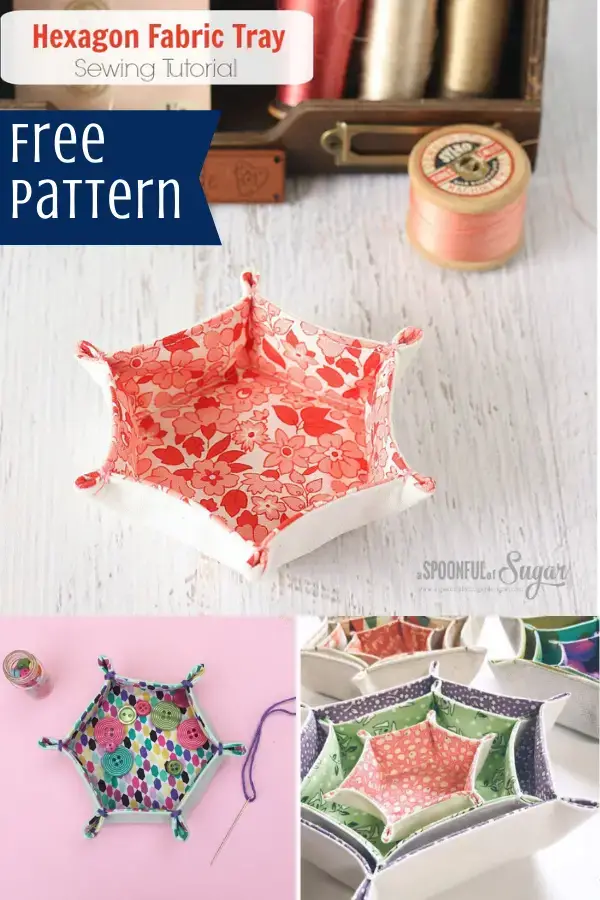 Hexagon Fabric Tray Tutorial - Sewing With Scraps