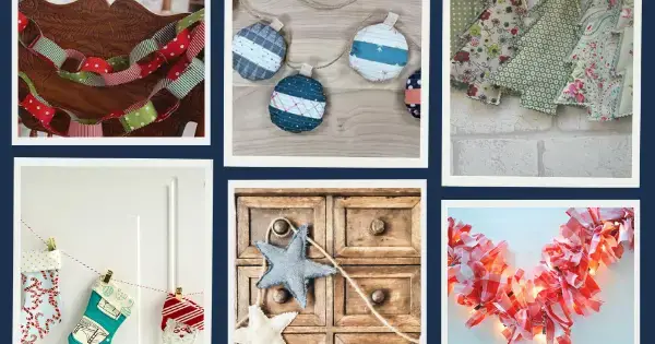 10 Scrappy Fabric Holiday Buntings and Garlands